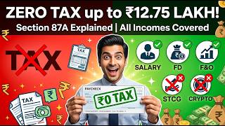 Section 87A Tax Rebate Explained | Zero Tax on ₹12.75 Lakh Salary | FY 2025-26