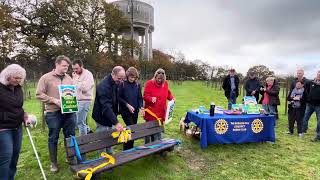 Unveiling bench in memory of Rotarian Mike Greenfield