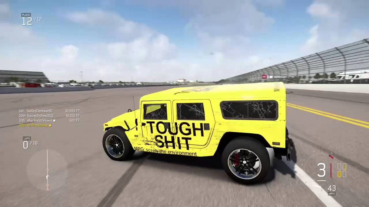Forza Motorsport 6 Hummer H1  Wrong Way Crash