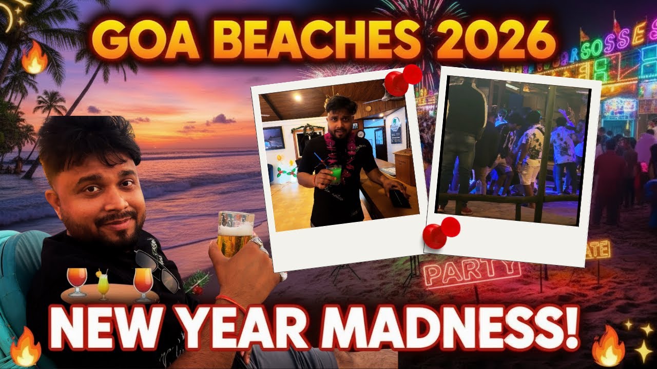 Goa NYE 2026 GONE WILD! 🔥 Baga Beach Madness + Fireworks Chaos