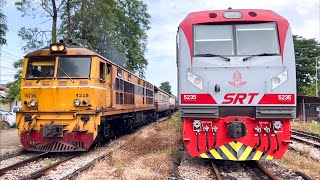 SRT. #ทางรถไฟสายอันดามัน ขบวนรถไฟไทยในเส้นทางรถไฟสายตรัง ขบวน 167/168 และ 84 ที่สถานีตรังและกันตัง