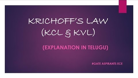 Network Theory -Lec.06 Kirchoff