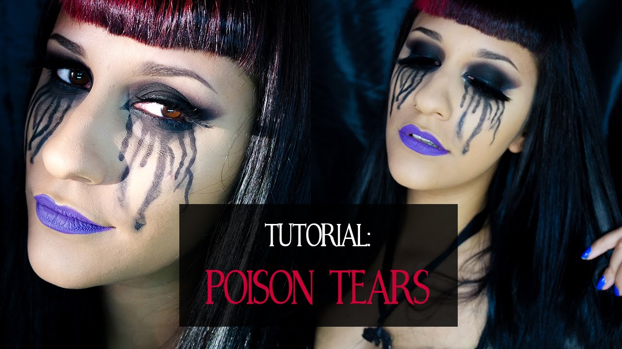 TUTORIAL Poison Tears Gothic Tears Makeup Tutorial YouTube