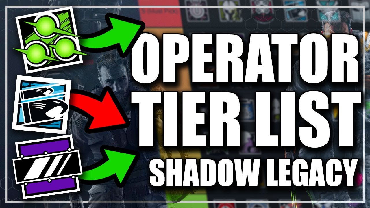 COMPLETE Rainbow Six Siege OPERATOR TIER LIST! (New Shadow Legacy)
