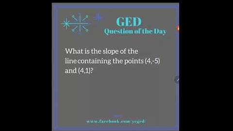 GED Math: FInd Slope When Given Points Example Problem 4
