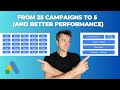 From 25 campaigns to 5 (and better performance) #googleads #structure #performancemax