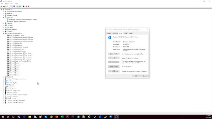 Resolving Windows 10 - Broadcom BCM20702 USB Bluetooth 4.0 Installation Issue
