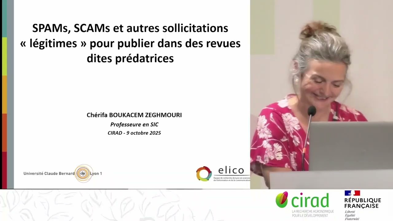 Éditeurs douteux ou prédateurs : une journée pour mieux comprendre - Cirad, 9/10/ 2025 - S2 - 1h40