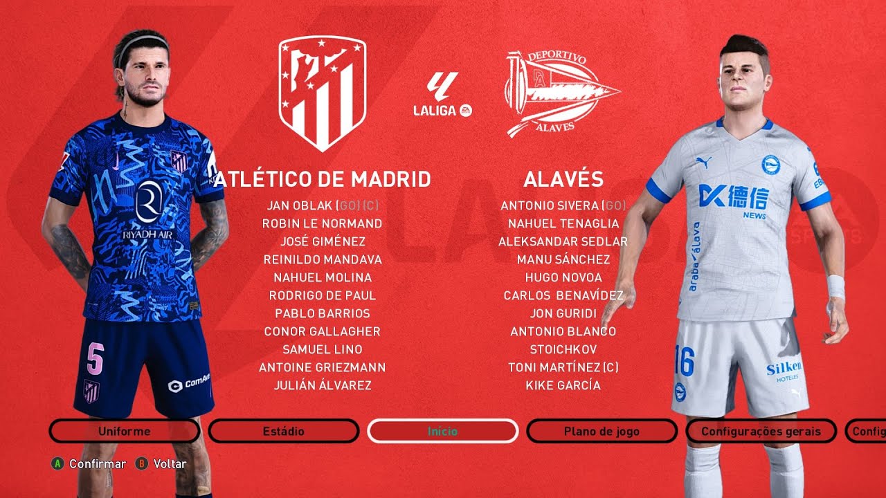 Atlético de Madrid x Alavés - La Liga 2024/2025 - 14° Rodada