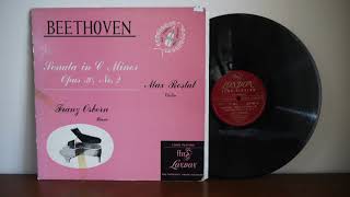 クラシック MAX ROSTAL plays BACH, BEETHOVEN, BIBER Beethoven, Max Rostal, Franz Osborn ‎– Sonata In C Mnor For Violin