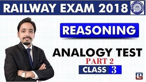 Analogy Test | Reasoning | RRB | Railway ALP / Group D | Reasoning By Puneet Sir
