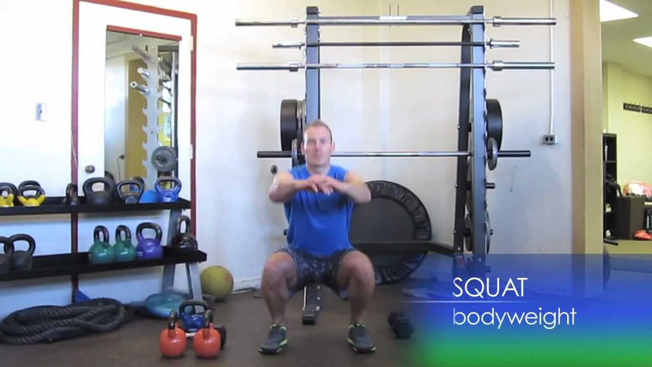Online Personal Training Calgary Squat (bodyweight) YouTube