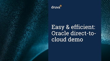 Easy & efficient: Oracle direct to cloud demo