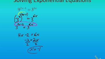 Algebra 2 7.2 Solving Exponential Equations