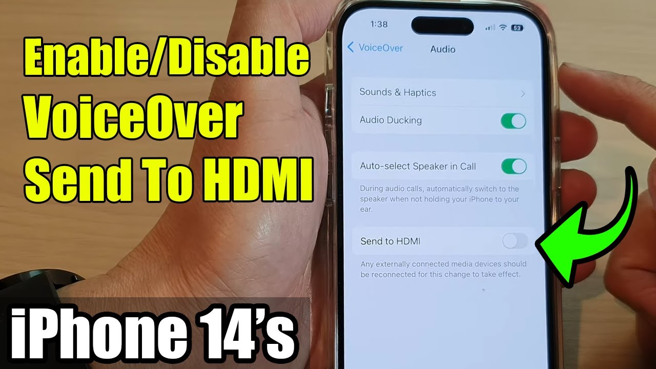 IPhone 14 s 14 Pro Max How To Enable Disable VoiceOver Send To HDMI