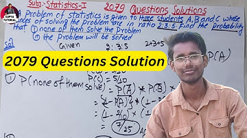 Probablity || 2079 Question Solution || #fullexplanation