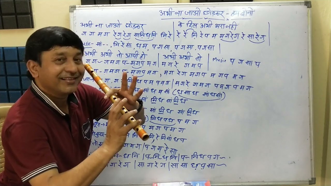 अभी ना जाओ छोड़कर | Flute Tutorial | G Synth Musica |Nagpur | Milind Dangre |
