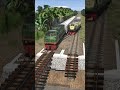 Fast Train Crashes into a Train at a Sudden Crossing! 😱🚆#keretaapi #train #railtrack #railway