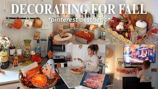 DECORATING MY HOME FOR FALL | *NEW* cozy pinterest aesthetic inspo | warm traditional decor Decorating For Fall Repurposing Decor New Finds And Cozy Touches