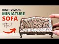 How to make miniature sofa  diy  tutorial