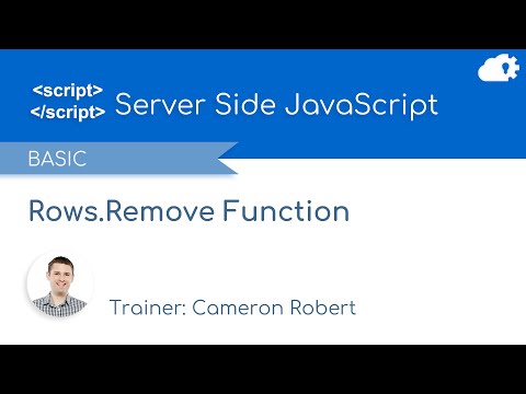 SSJS Rows.Remove in Salesforce Marketing Cloud