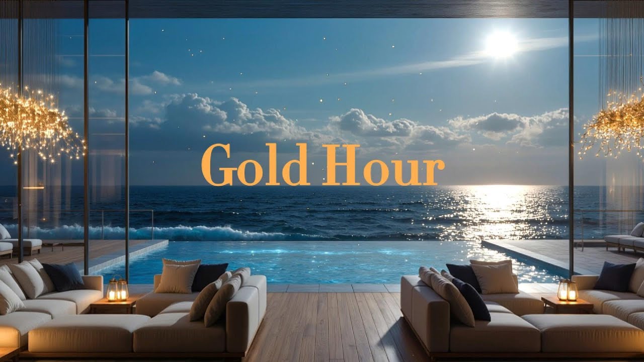 Gold Hour 🔆 | Ocean Waves 🌊 | Beautiful Villa | RelaxationMusic | Downtempo | Chillwave