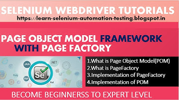 Selenium Tutorial - Page object model in selenium webdriver with examples