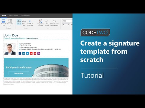 CodeTwo tutorial: Create a professional email signature template from scratch
