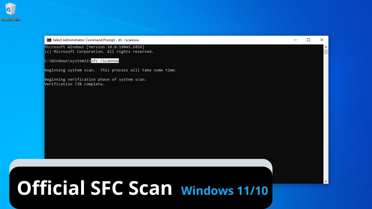 Microsoft Windows System Repair | How to Run the Official SFC Scan ...