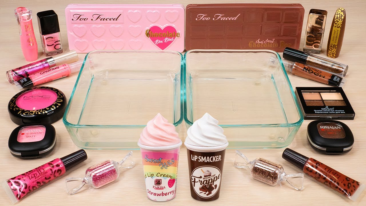 Pink vs Сhocolate - Mixing Makeup into Slime | ASMR Satisfying Video