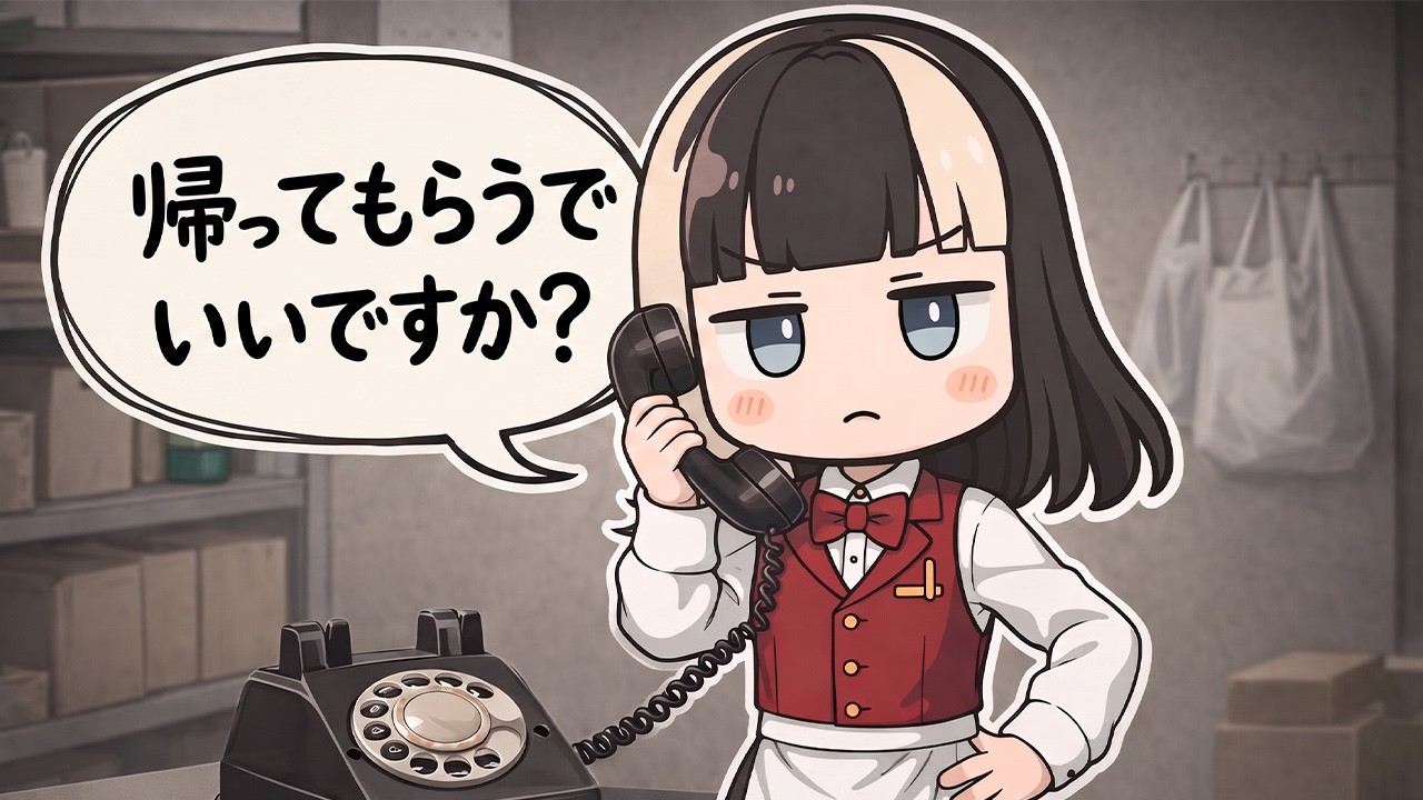 アルバイト先にクレーマーが来たらでんは【儒烏風亭らでん切り抜き】 #regloss　#儒烏風亭らでん　#aiイラスト　＃生成動画AI