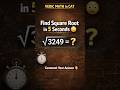 Vedic Math Trick for CAT 😳 Solve Square Root in 5 Seconds #cat2026 #shorts