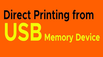 Direct Printing from a USB memory device featured printer | How can I print from pen-drive