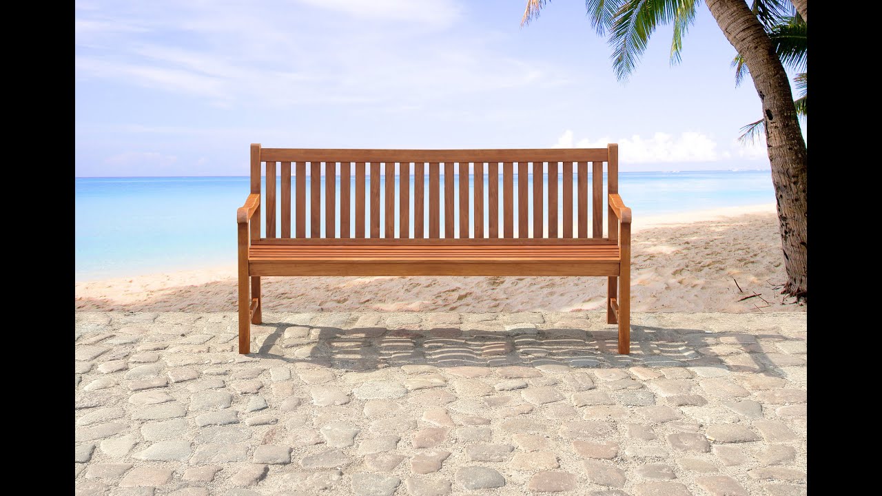 Beliani houten tuinbank acacia houten bank zitbank 180cm ...