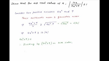 Show that the given algebraic expression is always less than equal to 1.