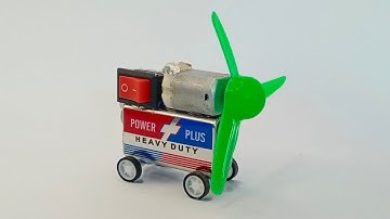 Fan Battery Toy Car / at home made.