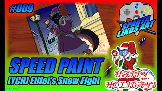 Speed Paint [009] (YCH) Elliot's Snow Fight