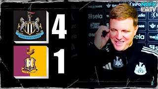 Eddie Howe &quot;WE WERE DESPERATE TO SCORE&quot; Post Match Reaction | Newcastle 4-1 Bradford City