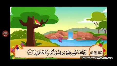 قران الكريم سوره الانسان من 14 الى 18