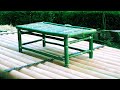 DIY Chinese traditional bamboo furniture中式傳統竹海製作，是茶几又能當餐桌，鄉土元素，韻味十足。竹茶几 竹餐桌 竹家具制作(上集)