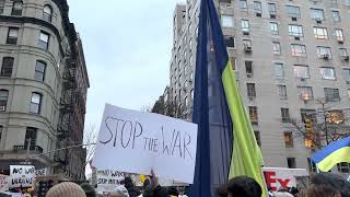 Stop the War in Ukraine protest NYC Feb 24, 2022