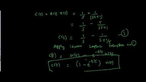 Time response of first order control system - 2