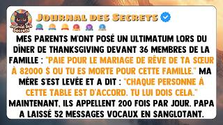 Mes parents m'ont dit : « Paye le mariage à 82 000 $ de ta sœur, sinon tu n'existes plus pour nous.»