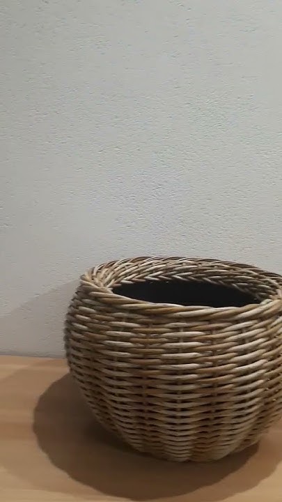 Кашпо из ротанга (тыква) #кашпо #кашпосвоимируками #ротанг # ...