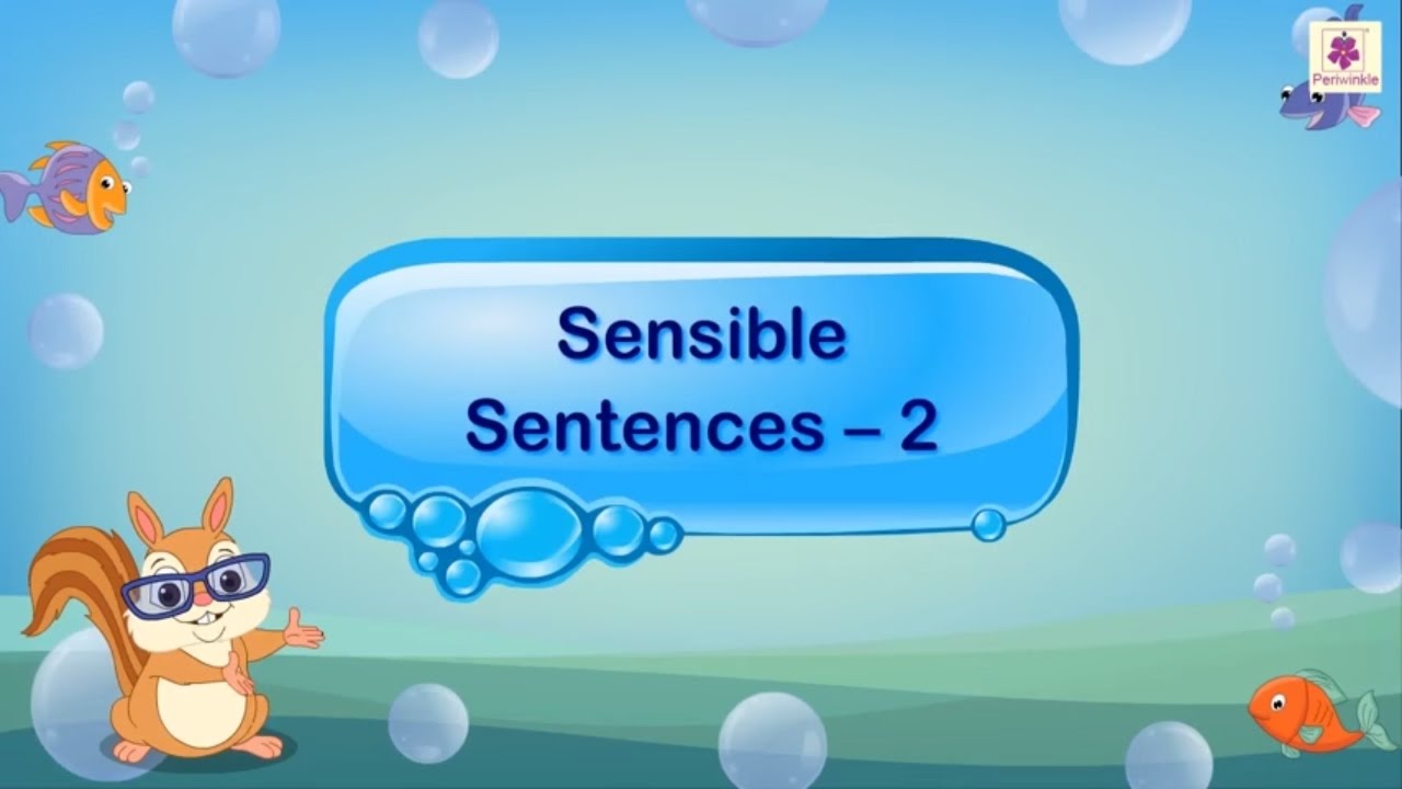 How To Make Sensible Sentences English Grammar Grade 2 Periwinkle YouTube