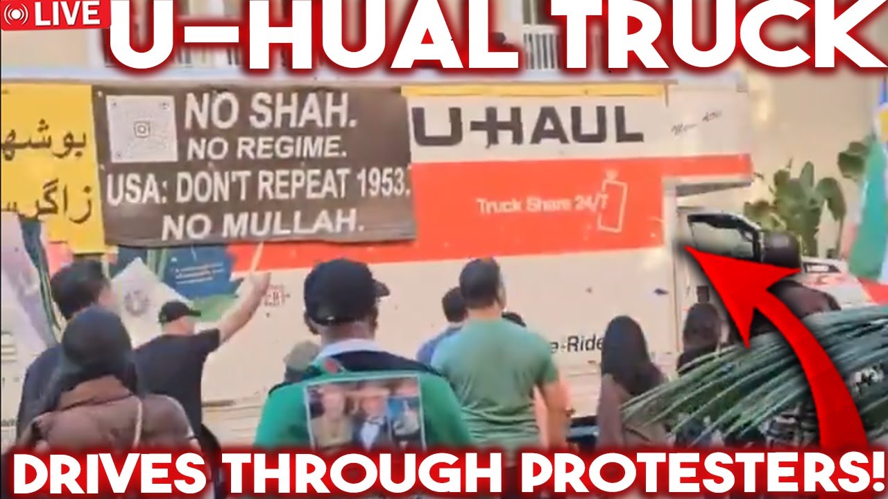 BREAKING: DRIVER OF U-HUAL GOES THROUGH IRANIAN PROTESTERS!