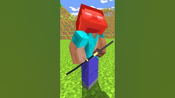 HELP Herobrine Cut Wood with Katana VS Monster School students (Bones - Imagine Dragons) #shorts