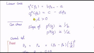 Introduction to the cobweb model in economics- part 2 - the equations