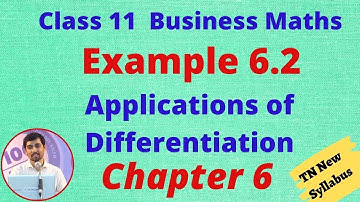 11 Business Maths Applications of Differentiation Example 6.2 Chapter 6 AlexMaths