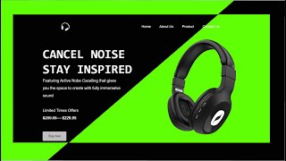 How To Create a Landing page of a Headphone Website Design || Using HTML, CSS Animation Slider